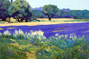 Lavender and wheat Provence 24 x 36 oil.jpg (101916 bytes)